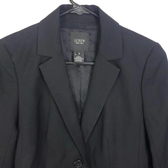 J Crew Blazer Womens 2 Super 120s Wool Career Office 2 Button Professional - Picture 3 of 10
